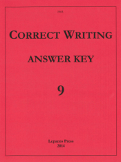 Correct Writing Answer Key